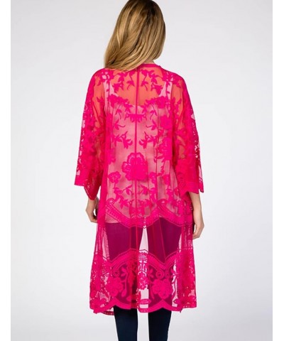 Crochet Knitted Open Front Kimono Cardigan Bikini Cover Up Sexy Lace Tank Dress D-rose $17.00 Swimsuits