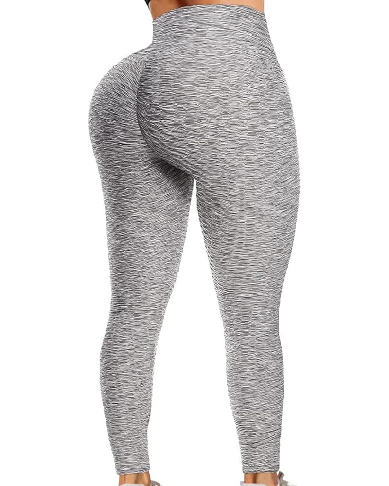 Booty Yoga Pants Tiktok Butt Leggings Anit Cellulite Texutred Booty Lifting Leggings Scrunch Butt Yoga Pants 1-space Dye Grey...