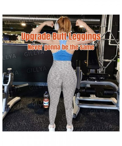 Booty Yoga Pants Tiktok Butt Leggings Anit Cellulite Texutred Booty Lifting Leggings Scrunch Butt Yoga Pants 1-space Dye Grey...