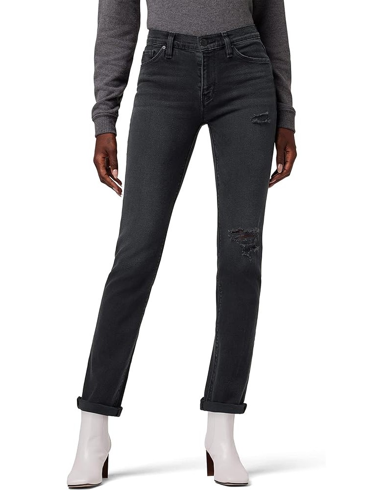 Women's Nico Midrise Straight Leg Jean Black Ash Destruct $49.70 Jeans