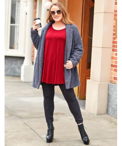 Womens 3/4 Sleeve Casual Loose Fit Swing Plus Size Tunic Tops Basic T Shirt Christmas Red $13.74 Tops