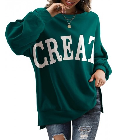 Womens Oversized Sweatshirts Casual Long Sleeve Fall Pullover Hoodies Fashion Clothes 2024 Deep Green $19.37 Hoodies & Sweats...