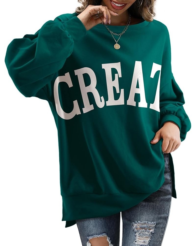 Womens Oversized Sweatshirts Casual Long Sleeve Fall Pullover Hoodies Fashion Clothes 2024 Deep Green $19.37 Hoodies & Sweats...