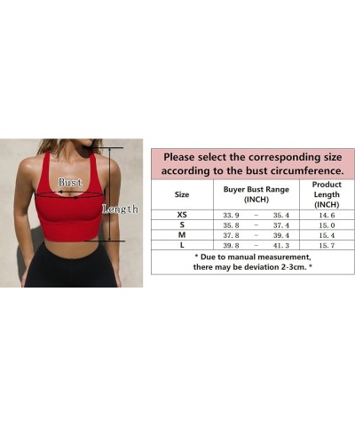 Women's Built Up Tank Style Sports Bras No Padding Ribbed Scoop Halter Neck Racerback Crop Top Yoga Dark Grey $11.25 Lingerie