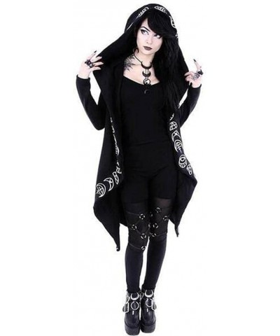 Womens Gothic Hooded Jackets Coats Cardigan Black Vintage Moon Printed Punk Goth Hoodie Plus Size Sweatshirt, black $16.06 Ho...