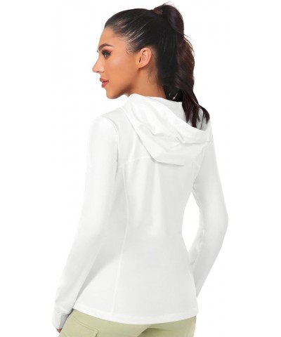 Women's Full Zip Up Workout Hoodie Athletic Running Track Jacket X-Small White $17.15 Jackets