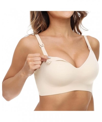 Nursing Bras for Breastfeeding, YN21 Seamless Ultra Comfort Maternity Bra, Natural Shape, Pregnancy Sleep Bralette Cream $14....