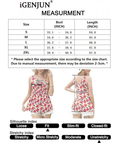 Women's Summer Bamboo Loose Fit Sleeveless Tops V Neck Floral Babydoll Tank Tops F11-tulip $15.11 Tanks