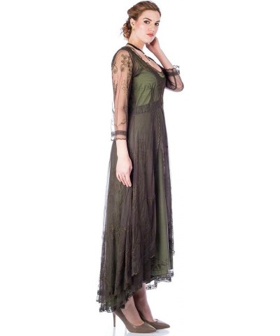 40163 Women's Downton Abbey Vintage Style Wedding Dress in Sage Emerald $110.70 Dresses