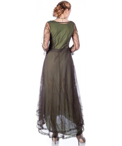 40163 Women's Downton Abbey Vintage Style Wedding Dress in Sage Emerald $110.70 Dresses