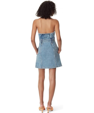 Women's Belted Button Down Mini Denim Dress Kinetic $42.29 Dresses