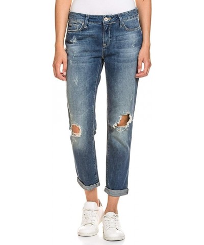 Women's Ada High-Rise Boyfriend Jeans Dark Ripped Vintage $40.82 Jeans