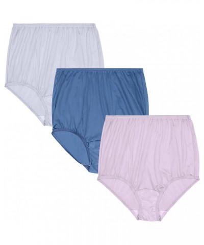 Women's Perfectly Yours High Waisted Brief Panties Nylon - 3 Pack - Gentle Lavender/ Blue Harbor/ Star White $5.96 Lingerie