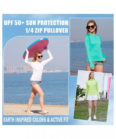 Women's UPF 50+ Sun Protection Long Sleeve Shirts Rash Guard Shirts Quick Dry Lightweight Hiking Shirts Strawberrry-zip $12.7...