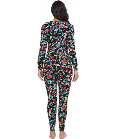 Womens Pajamas Jumpsuits Zip-up Hoodie Union Jumpsuit Romper Long Sleeve Sexy Onesie Bodysuits One Piece Sleepwear Christmas ...