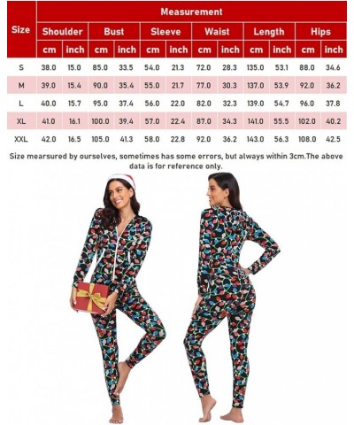 Womens Pajamas Jumpsuits Zip-up Hoodie Union Jumpsuit Romper Long Sleeve Sexy Onesie Bodysuits One Piece Sleepwear Christmas ...