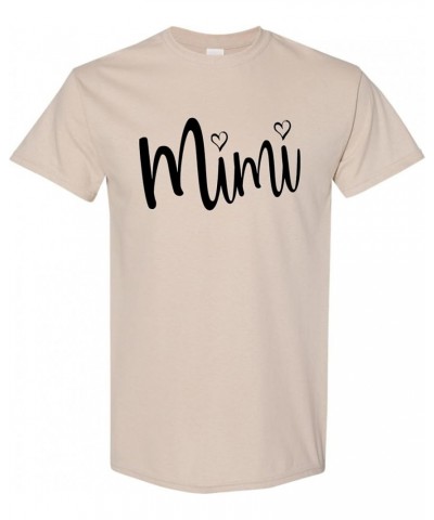 Adult Mimi Heart Grandma T-Shirt Sand $11.00 T-Shirts