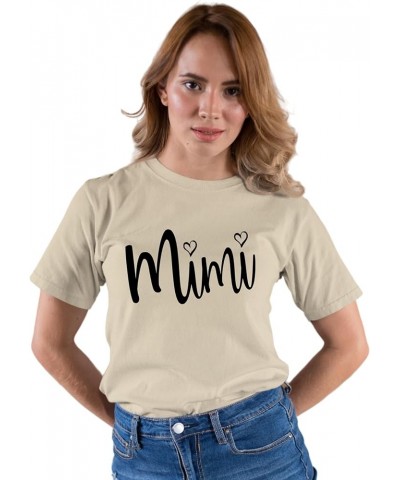 Adult Mimi Heart Grandma T-Shirt Sand $11.00 T-Shirts