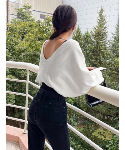 Women's Long Sleeve Open Front Knitted Crop Cardigan Sweater Shrug Cream White Plain $17.10 Sweaters