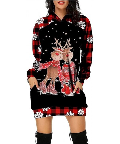 Christmas Tunic Tops for Women Crewneck Long Sleeve Loose Tunic Shirt Dress Fall Tops with Pockets 021 Red $11.22 Tops