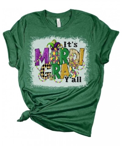 Its Mardi Gras Yall Mardi Gras Shirt, Bella Graphic Tees for Women Black $14.81 T-Shirts