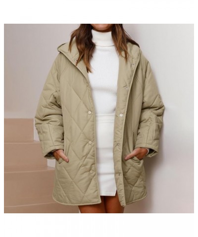 Puffer Jacket Womens Hooded Oversized Quilted Pullover Lightweight Warm Womens Winter Coats Outwear Green 2 $14.03 Jackets