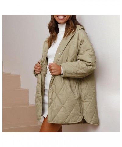 Puffer Jacket Womens Hooded Oversized Quilted Pullover Lightweight Warm Womens Winter Coats Outwear Green 2 $14.03 Jackets