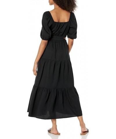 Women's Anaya Square-Neck Cutout Tiered Maxi Dress Black $23.32 Dresses