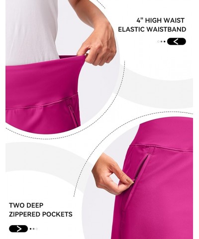 High Waisted Golf Skirts Tennis Skirt Zipper Pockets Athletic Skorts Skirts for Women Running Workout Rose $17.84 Skorts