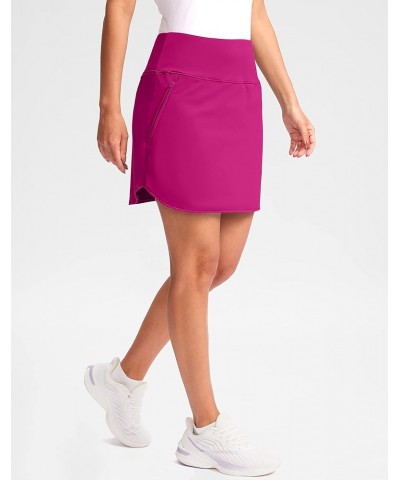 High Waisted Golf Skirts Tennis Skirt Zipper Pockets Athletic Skorts Skirts for Women Running Workout Rose $17.84 Skorts