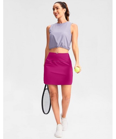 High Waisted Golf Skirts Tennis Skirt Zipper Pockets Athletic Skorts Skirts for Women Running Workout Rose $17.84 Skorts