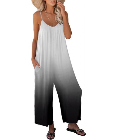 Women Casual Jumpsuits Summer Sleeveless Loose Jumpsuit Shoulder Strap Adjustable Long Pants Rompers with Pockets Crq 302 $18...