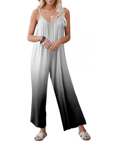 Women Casual Jumpsuits Summer Sleeveless Loose Jumpsuit Shoulder Strap Adjustable Long Pants Rompers with Pockets Crq 302 $18...