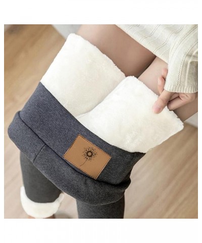 Winter Sherpa Fleece Lined Leggings for Women Warm Thermal Stretchy Pants Workout High Waist Leggings Yoga Tights B4~gray $9....