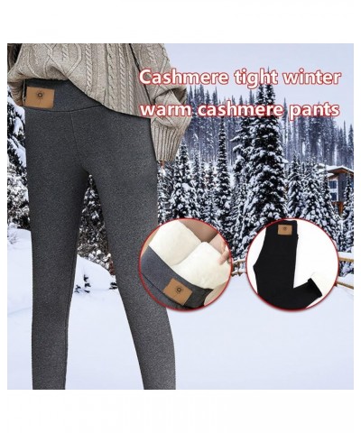 Winter Sherpa Fleece Lined Leggings for Women Warm Thermal Stretchy Pants Workout High Waist Leggings Yoga Tights B4~gray $9....