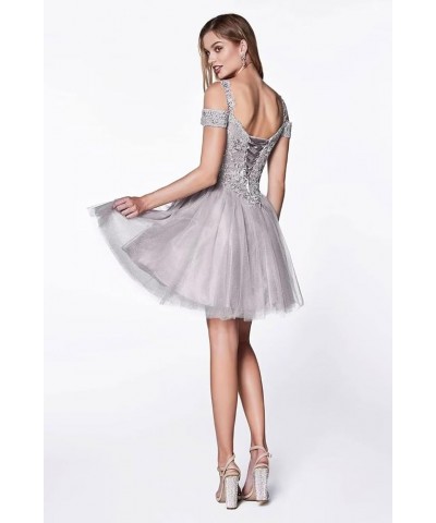 Tulle Cold Shoulder Homecoming Dresses Sparkly Lace Appliques Sweetheart Short Cocktail Party Prom Dresses Aqua $37.69 Dresses