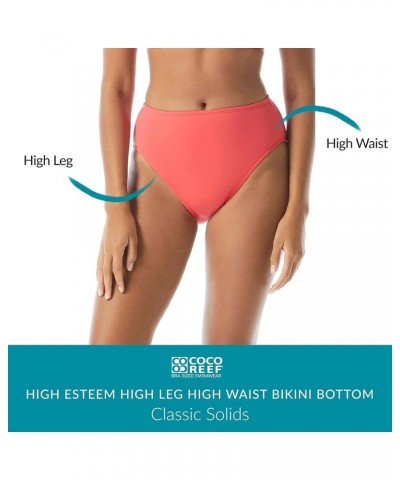 High Esteem High Leg High Waist Bikini Bottom — Microluxury Swim Bottom Papaya 816 $11.07 Swimsuits