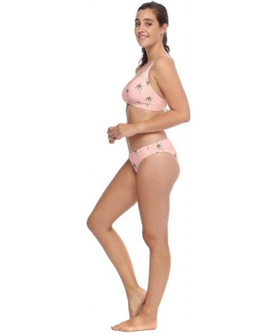 Women's Standard Drew D, Dd, E, F Cup Bikini Top Swimsuit Rio Dusty Pink Ribbed Print $24.85 Swimsuits