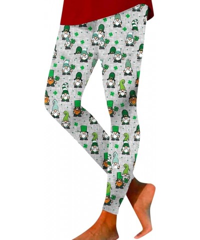 Crazy Yoga Leggings Saint Patrick's Day Irish High Waist Running Pants Cute Graphic Print Stretch Blessed and Lucky Trousers ...