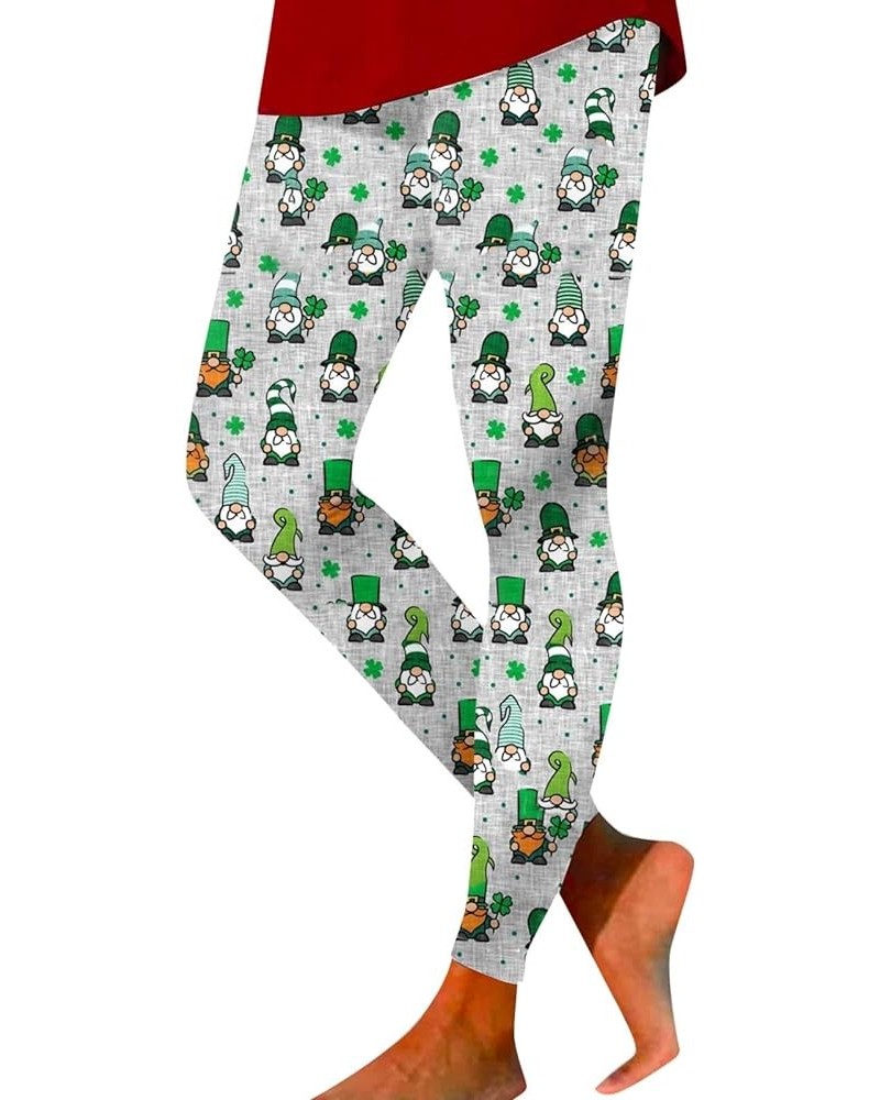 Crazy Yoga Leggings Saint Patrick's Day Irish High Waist Running Pants Cute Graphic Print Stretch Blessed and Lucky Trousers ...