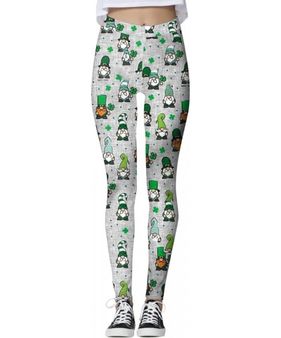 Crazy Yoga Leggings Saint Patrick's Day Irish High Waist Running Pants Cute Graphic Print Stretch Blessed and Lucky Trousers ...