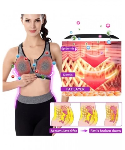 Lymphvity Detoxification and Shaping & Powerful Lifting Bra,Women's Zip Front Sports Bra G-3pcs $9.66 Lingerie