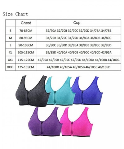 Lymphvity Detoxification and Shaping & Powerful Lifting Bra,Women's Zip Front Sports Bra G-3pcs $9.66 Lingerie