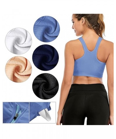 Lymphvity Detoxification and Shaping & Powerful Lifting Bra,Women's Zip Front Sports Bra G-3pcs $9.66 Lingerie