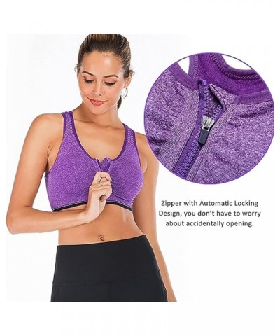 Lymphvity Detoxification and Shaping & Powerful Lifting Bra,Women's Zip Front Sports Bra G-3pcs $9.66 Lingerie