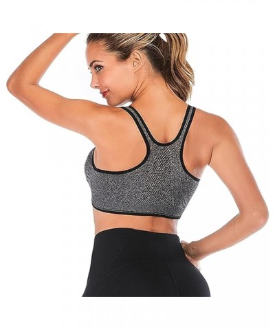 Lymphvity Detoxification and Shaping & Powerful Lifting Bra,Women's Zip Front Sports Bra G-3pcs $9.66 Lingerie