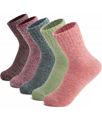 Womens Socks Winter - Christmas Gifts for Women - Thick Wool Soft Warm Fuzzy Cozy Socks for Women E-multi Color 10 $11.39 Socks