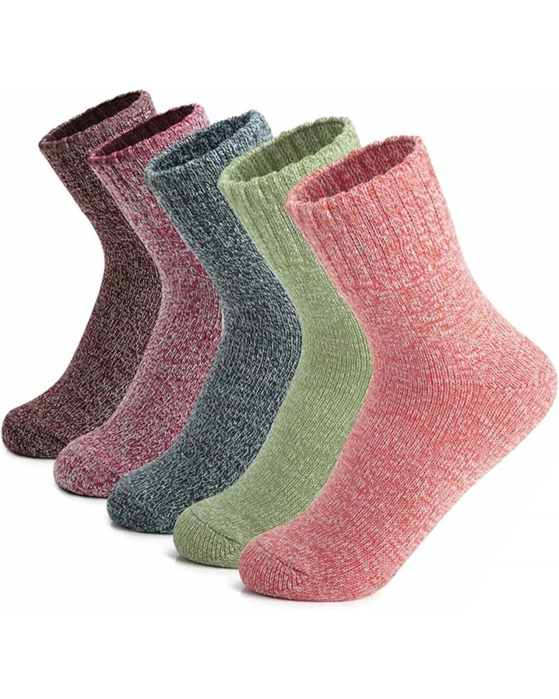 Womens Socks Winter - Christmas Gifts for Women - Thick Wool Soft Warm Fuzzy Cozy Socks for Women E-multi Color 10 $11.39 Socks