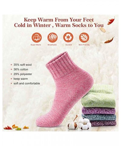 Womens Socks Winter - Christmas Gifts for Women - Thick Wool Soft Warm Fuzzy Cozy Socks for Women E-multi Color 10 $11.39 Socks