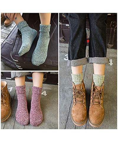 Womens Socks Winter - Christmas Gifts for Women - Thick Wool Soft Warm Fuzzy Cozy Socks for Women E-multi Color 10 $11.39 Socks